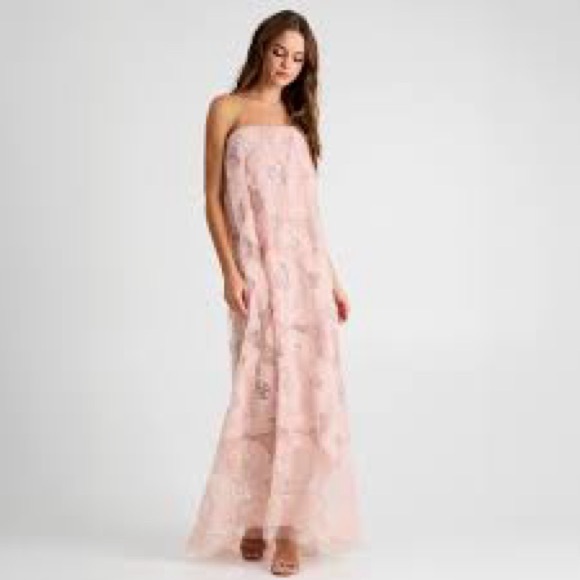 HELSI MARGOT Elegant Strapless Beaded Gown NWT SZ XL light pink READY TO SHIP - Picture 4 of 9